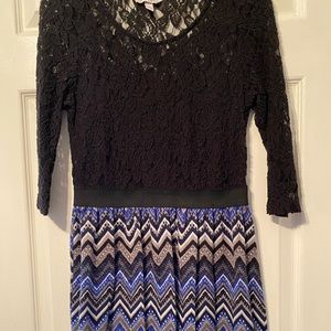 Black and Blue winter dress